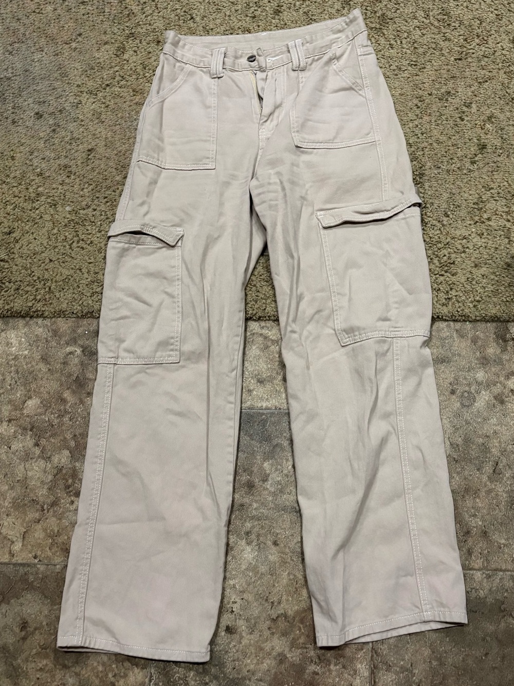 SHEIN Men's Cargo Pants in Light Beige